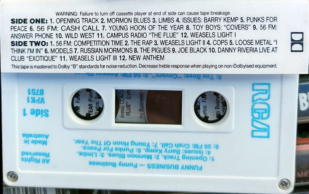 Cassette track listing