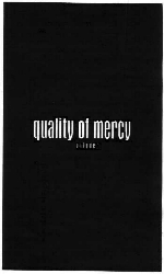 Cover of Quality of Mercy: Vol 1