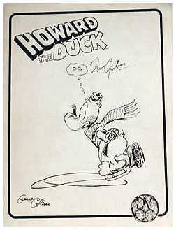 Gene Colan and Steve Gerber sign Howard the Duck