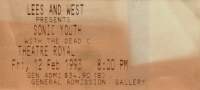 Ticket for Sonic Youth in Christchurch